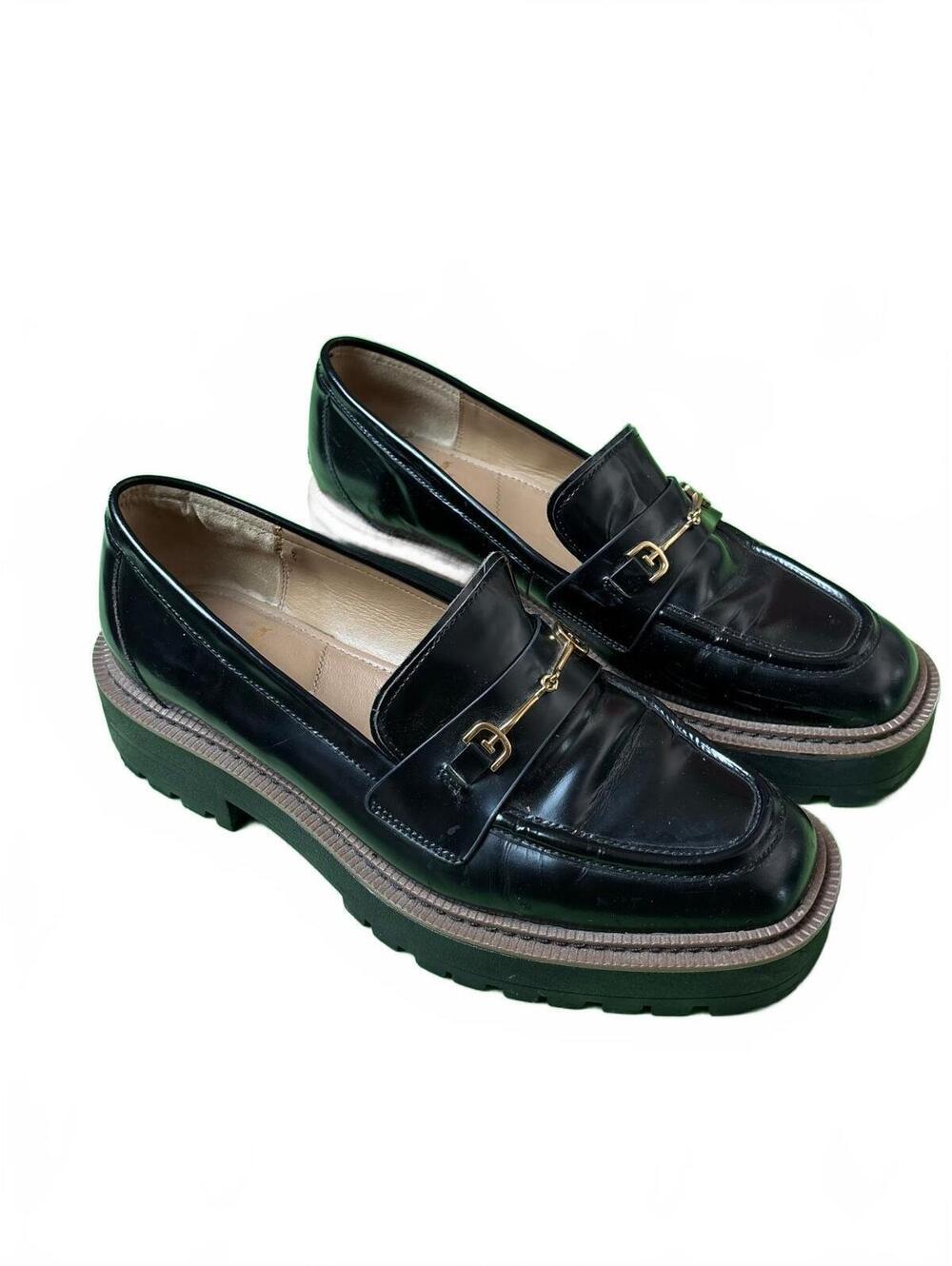 Sam Edelman Taelor Leather Lug Loafers Black EU 40